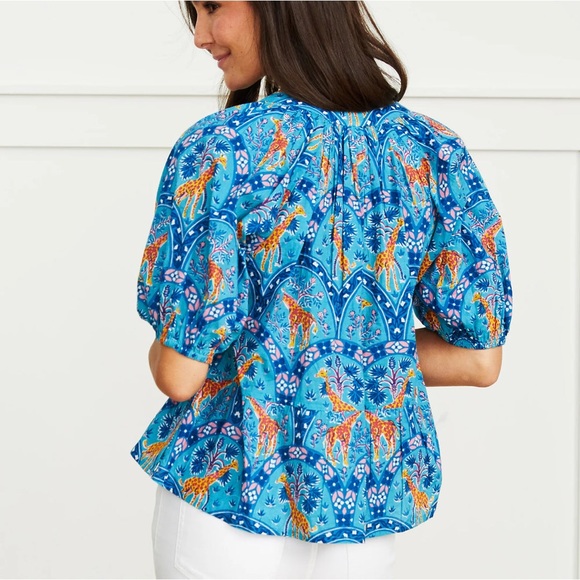 Printfresh Organic Cotton Giraffe Print Blouse - Picture 2 of 7